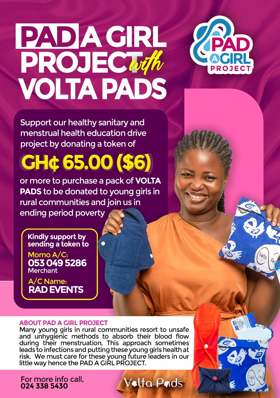 Donation Volta Pads Good for Her, Good for Earth
