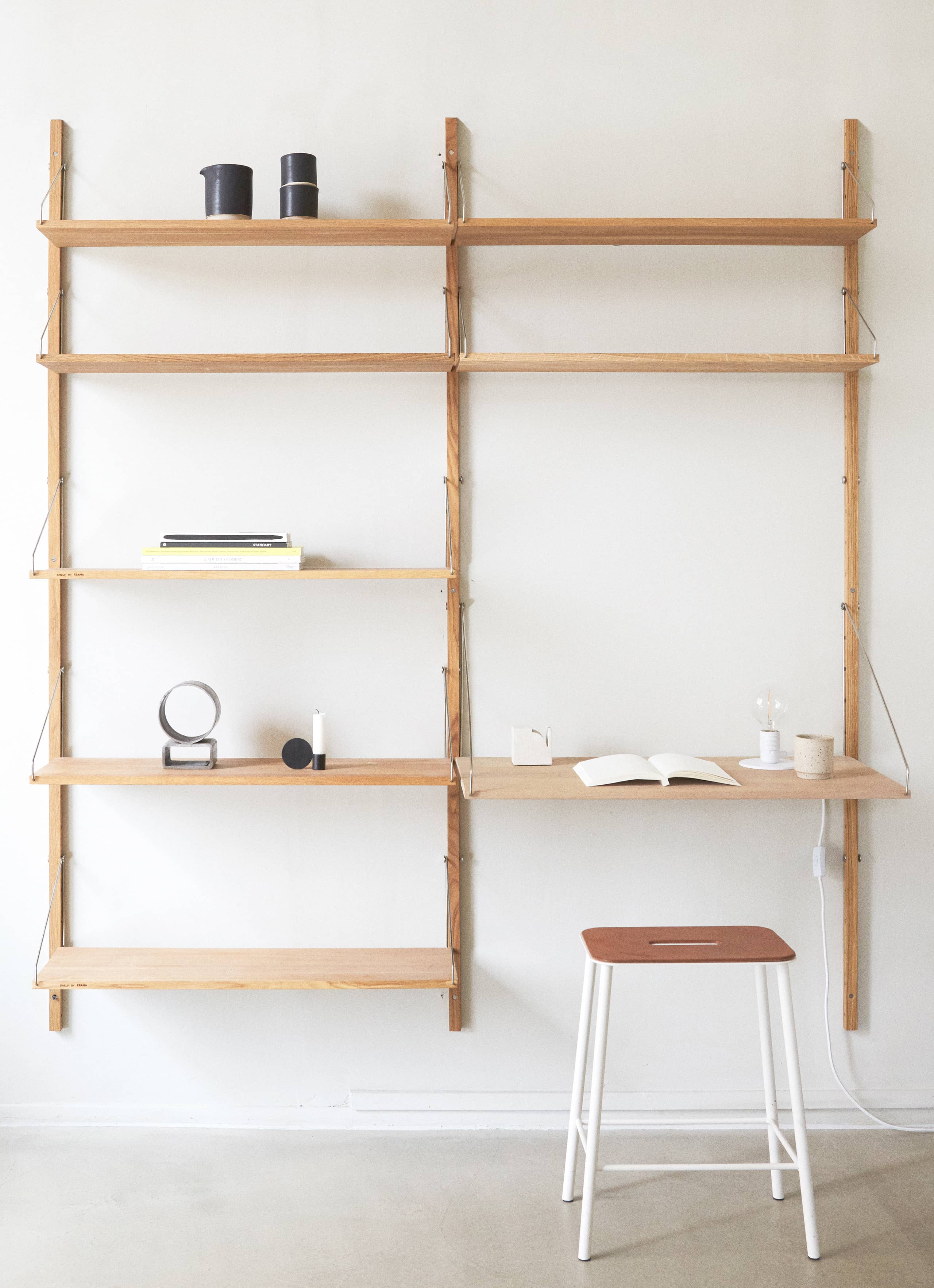 Frama Shelf Library Natural H1852 Desk Addon Section VOLTA