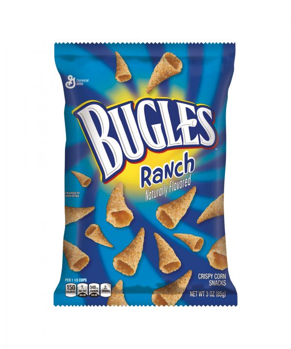 Bugles Hot Buffalo, Crispy Corn Snacks, 3oz, 6ct Volt Candy