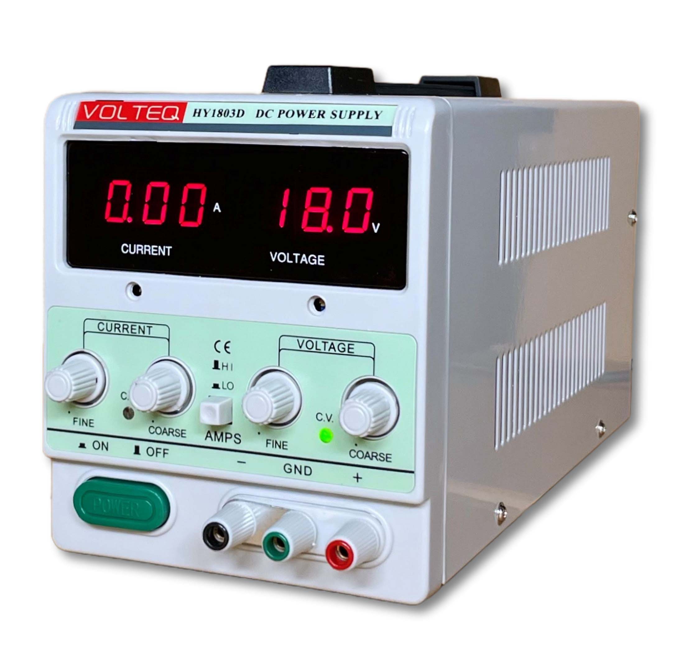 Regulated Adustable Linear DC POWER SUPPLY HY1803D 20V 3A Volteq