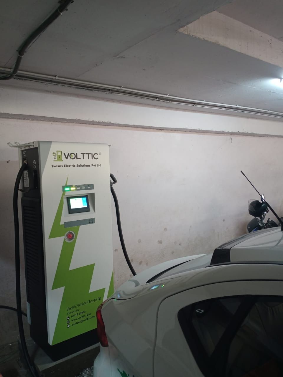 Volttic added CCS2 60 KW DC fast charger for client at Bangalore Electric Vehicle Charging