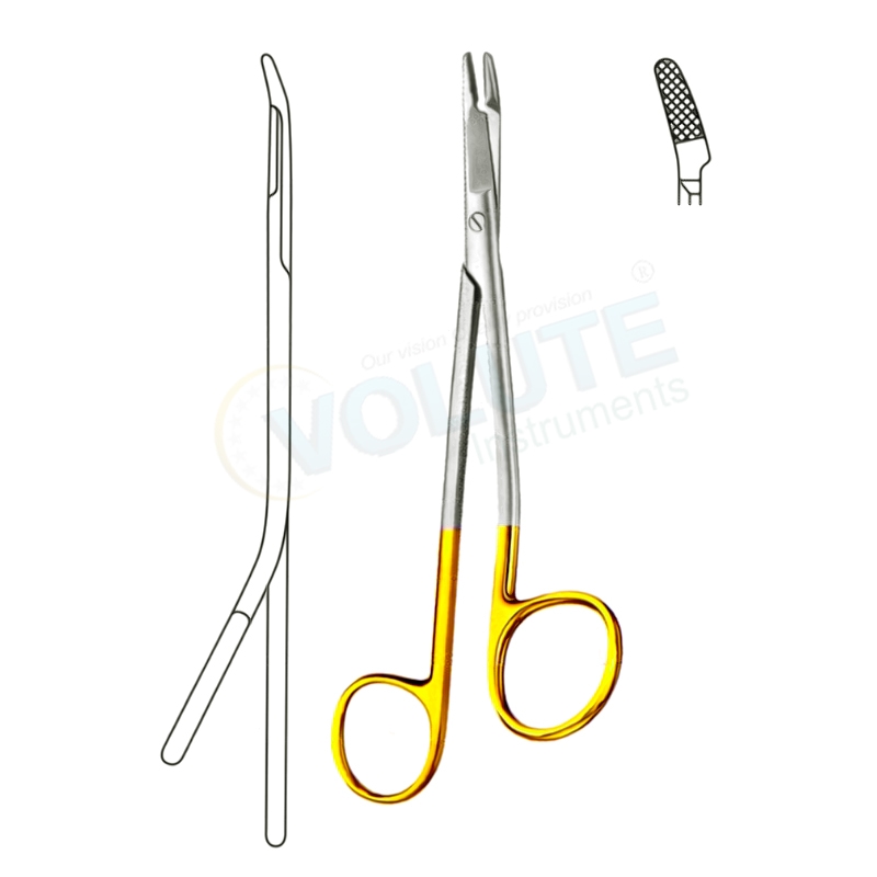 GILLIES SLIM T.C. NEEDLE HOLDER WITH SCISSORS Volute Instruments