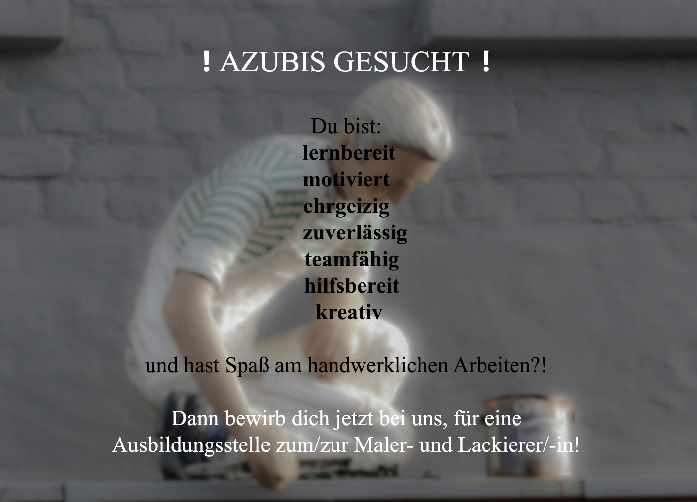 Azubis Gesucht Malerwerkstatt Von Der Hocht Gmbh