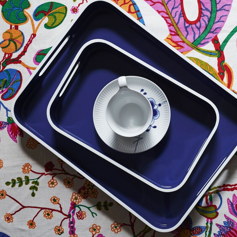 Lacquer Tray Navy Von Gern Home