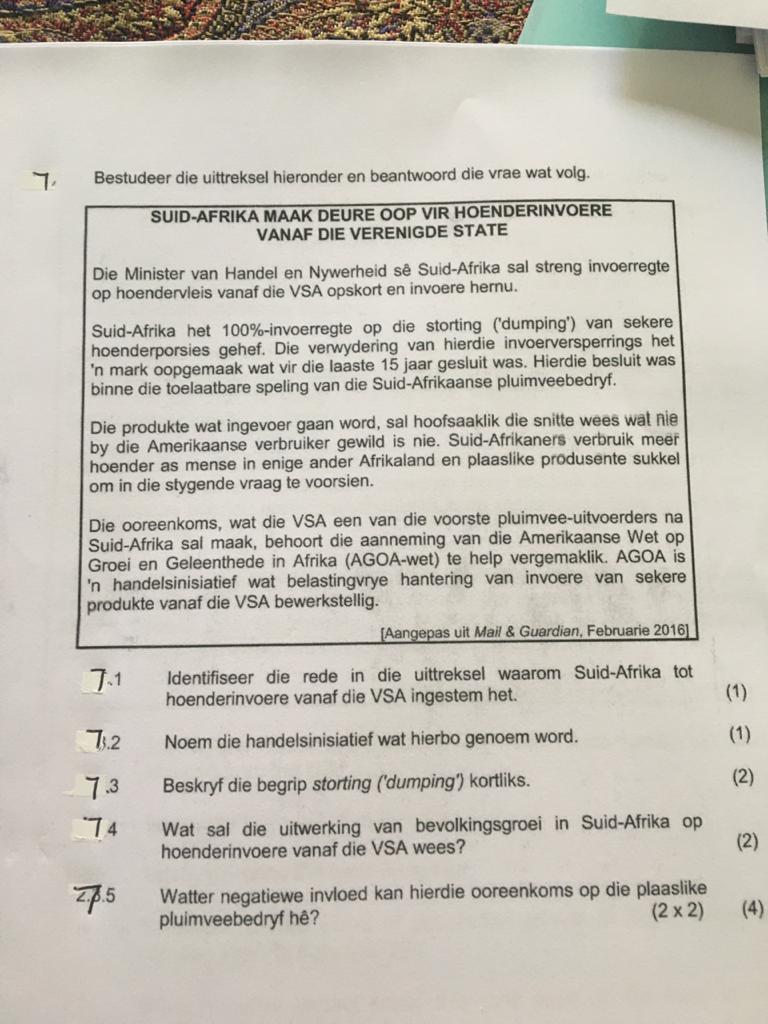 GRAAD 12 TERM 1 Voortrekker Afstandsleer