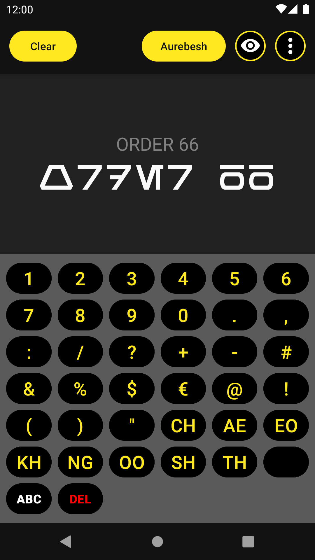 Aurebesh Star Wars Translator