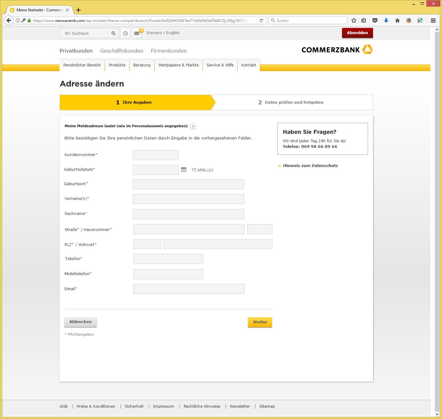 Deine Telefonnummer von Commerzbank AG
