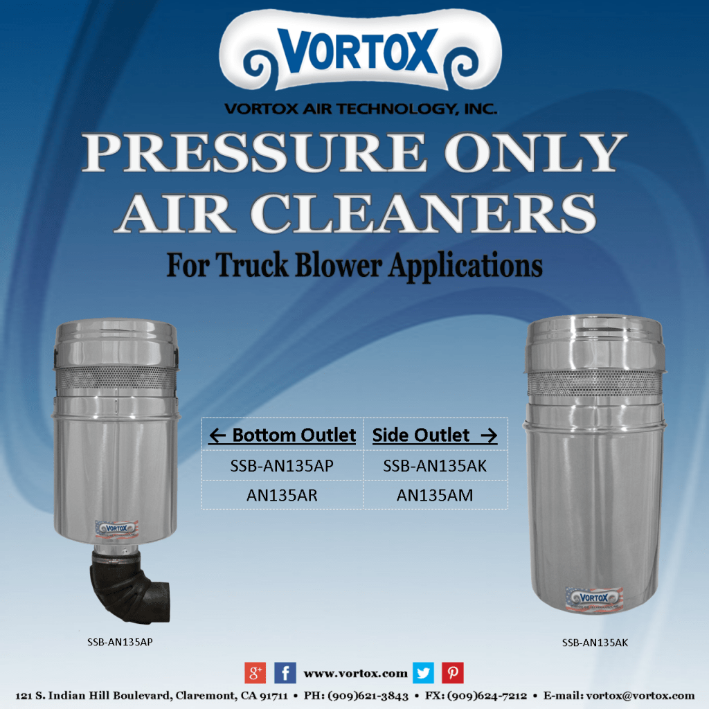 Vortox Pressure Air Cleaners for Truck Blowers Vortox Air Technology