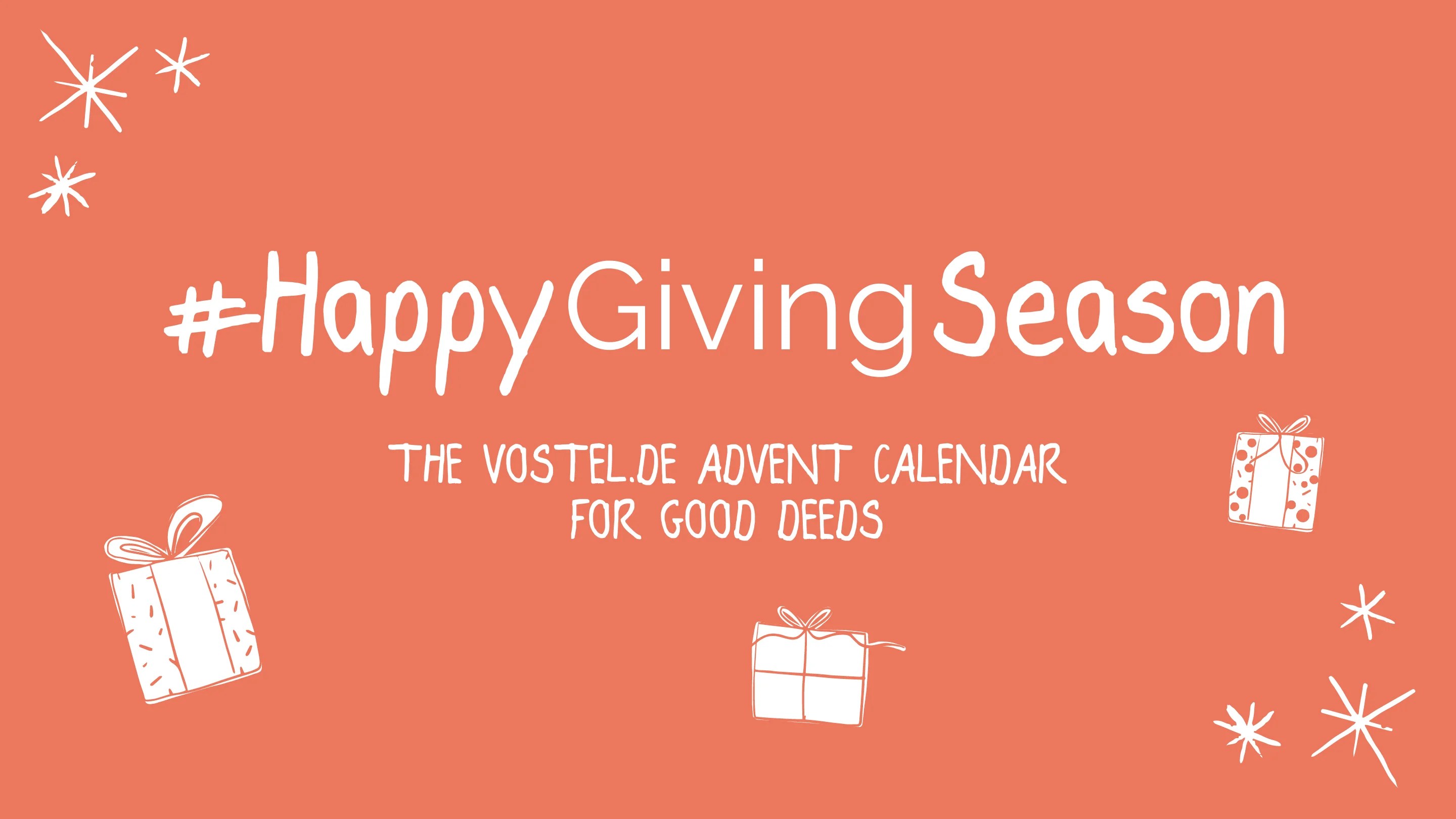 The vostel.de Advent Calendar for Good Deeds HappyGivingSeason