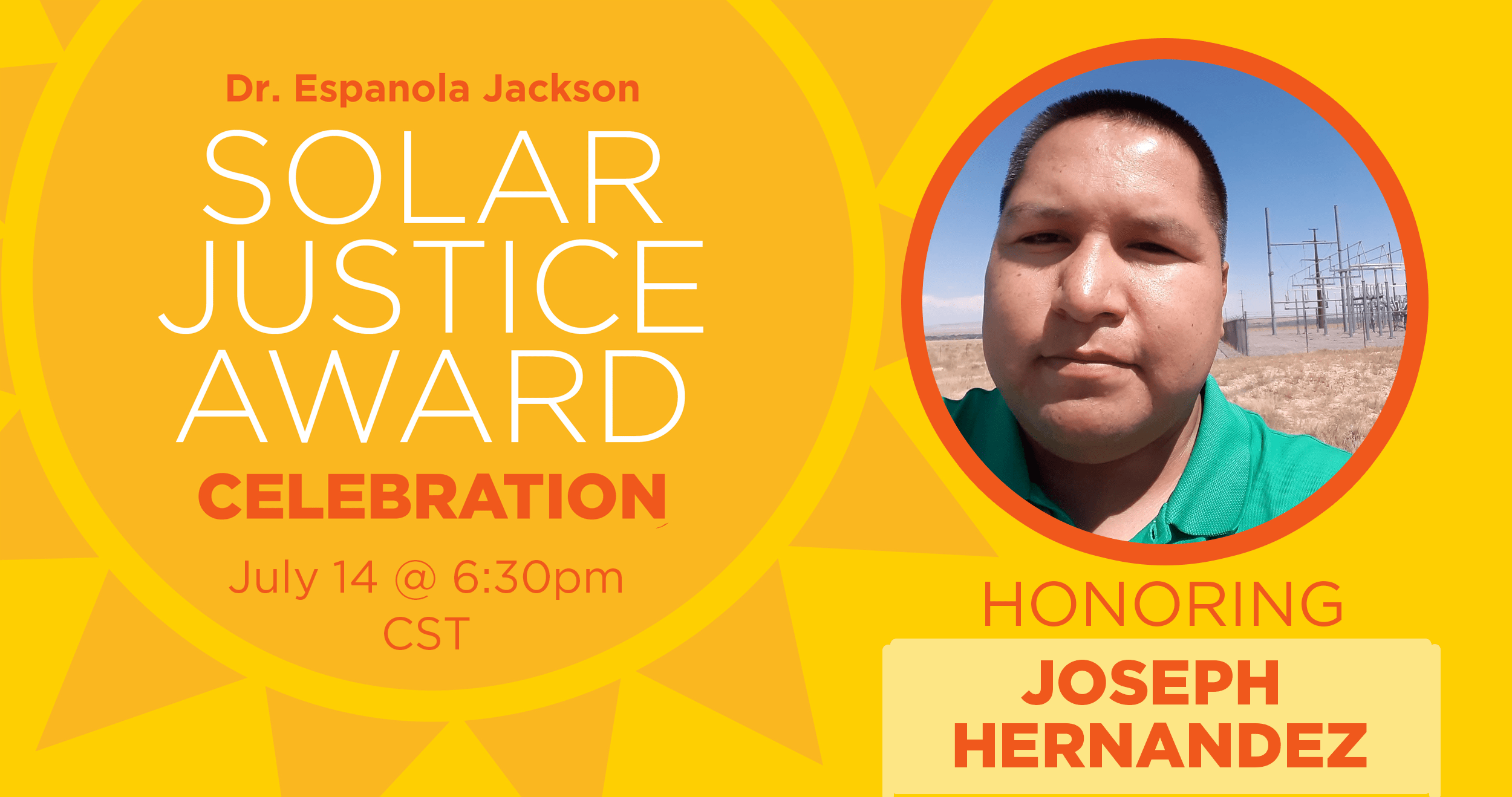 Honoring Joseph Hernandez at the 2021 Dr. Espanola Jackson Solar