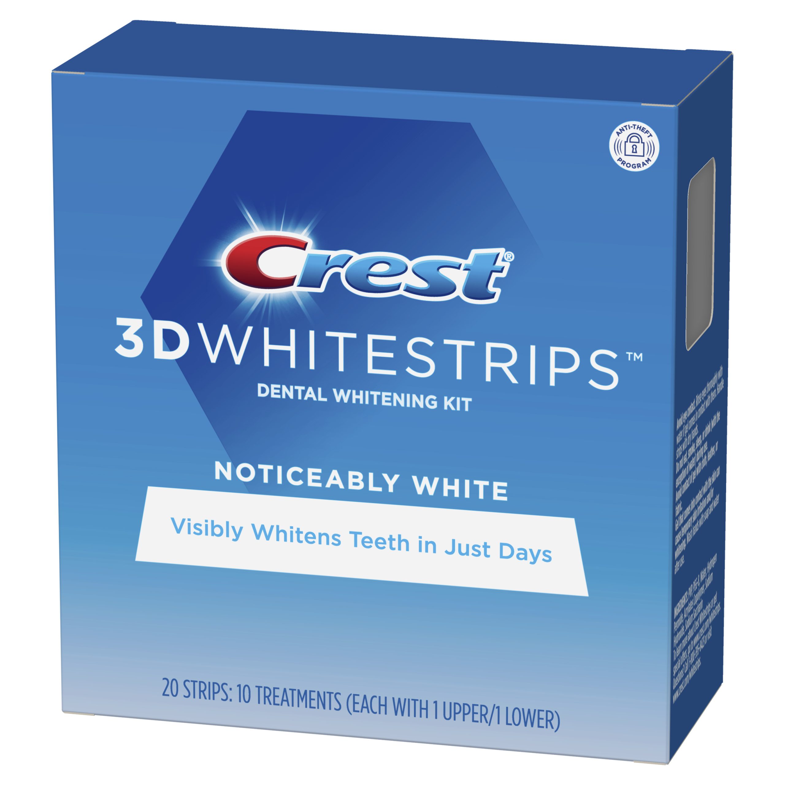 Crest whitestrips soin dentaire blanchissant noticeably white 20 strips