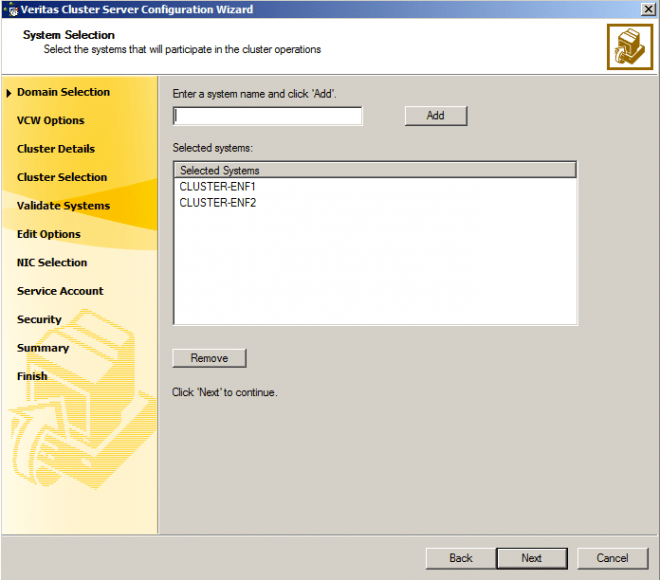 Configure Veritas Cluster Server on Windows OS - VOX