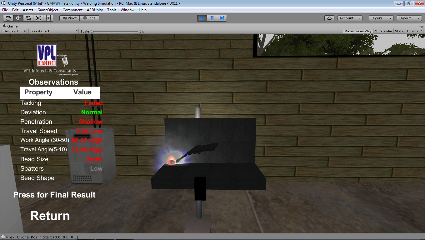 Welding Simulator (VPLWS) VPL Infotech & Consultants