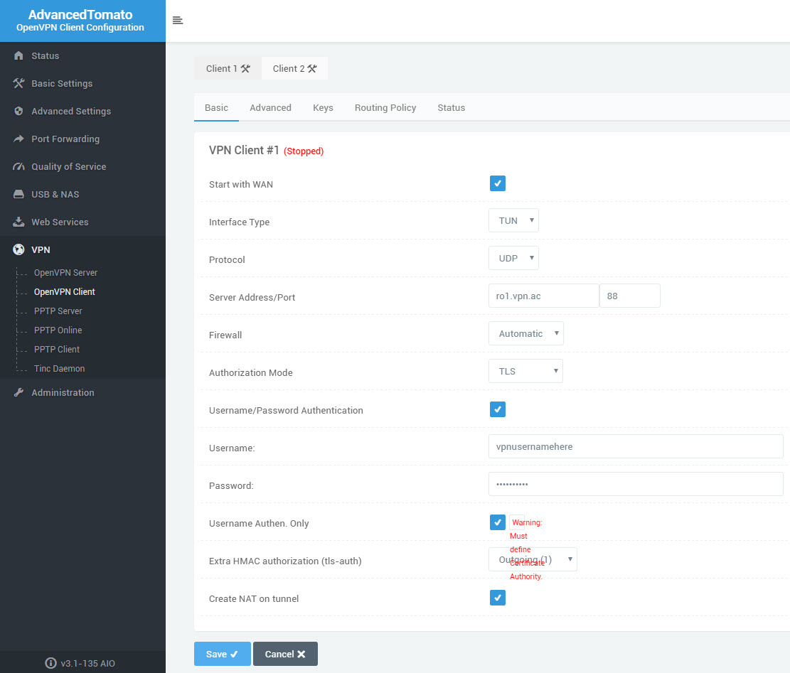 OpenVPN on TomatoUSB/Advanced Tomato Routers Knowledgebase vpn.ac