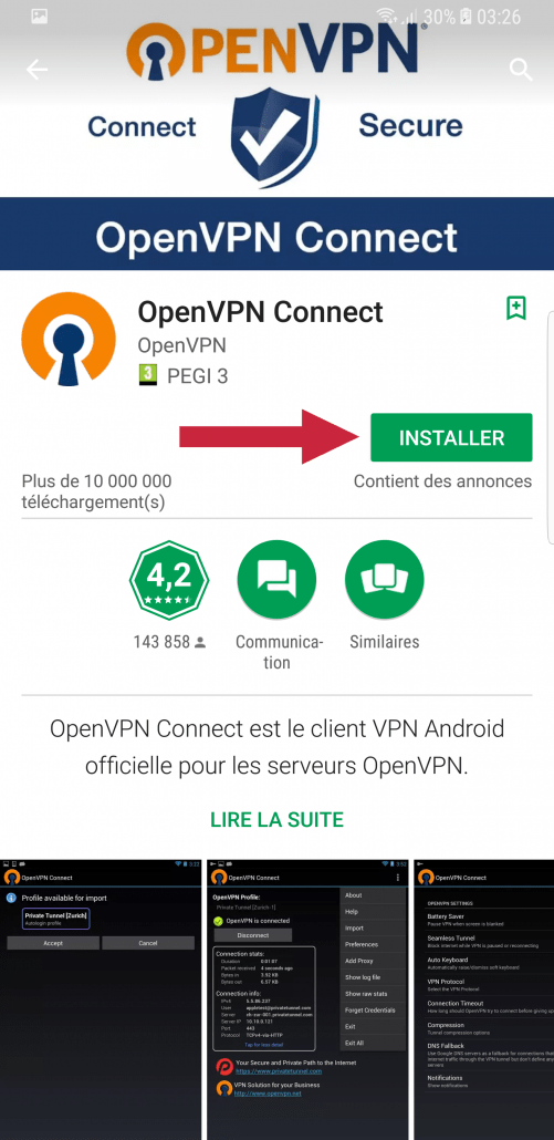 OpenVPN sur Android installation et configuration étape par étape