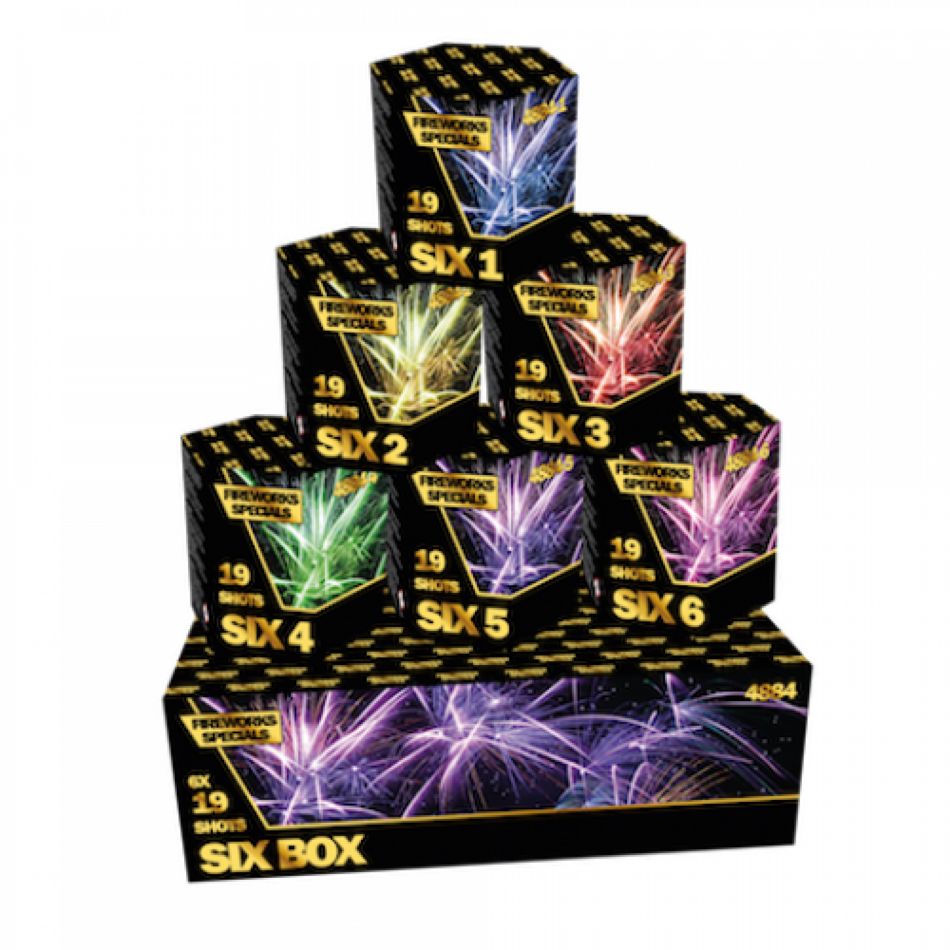 Six box bij vuurwerk outlet Vierhuizen Vuurwerk Outlet Vierhuizen