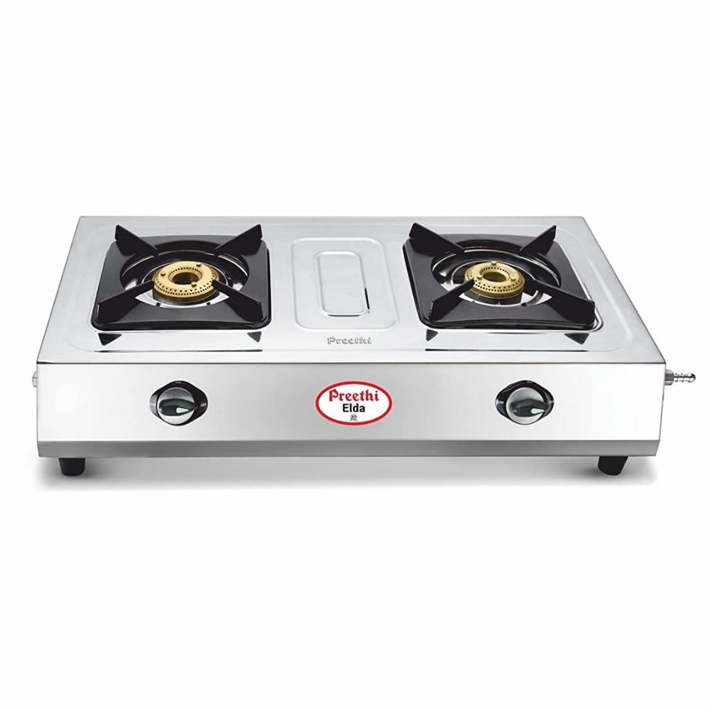 Preethi Ember Stainless Steel 3Burner Gas Stove, Manual VPP Bazzar