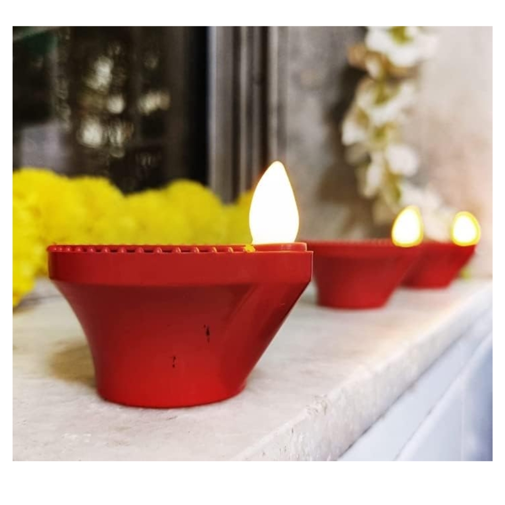 Smokeless Water Floating Sensor Lamp Agal Vilakku Design 6pcs set