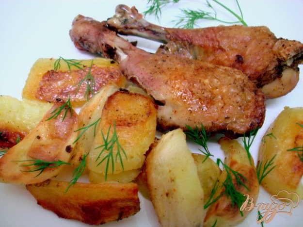 Куриные голени запеченные с картофелем рецепты с фото на