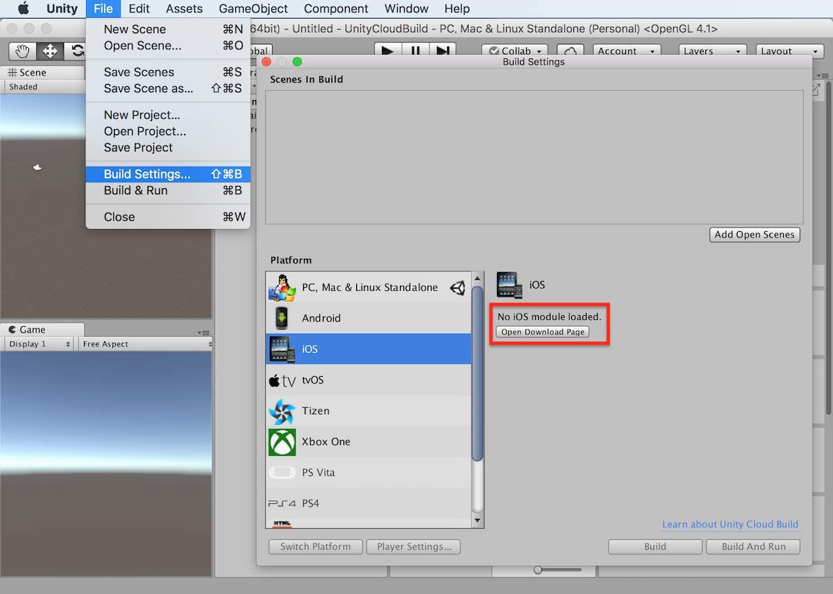 【Unity】Unity Cloud Build （for iOS）の使い方 VRunner