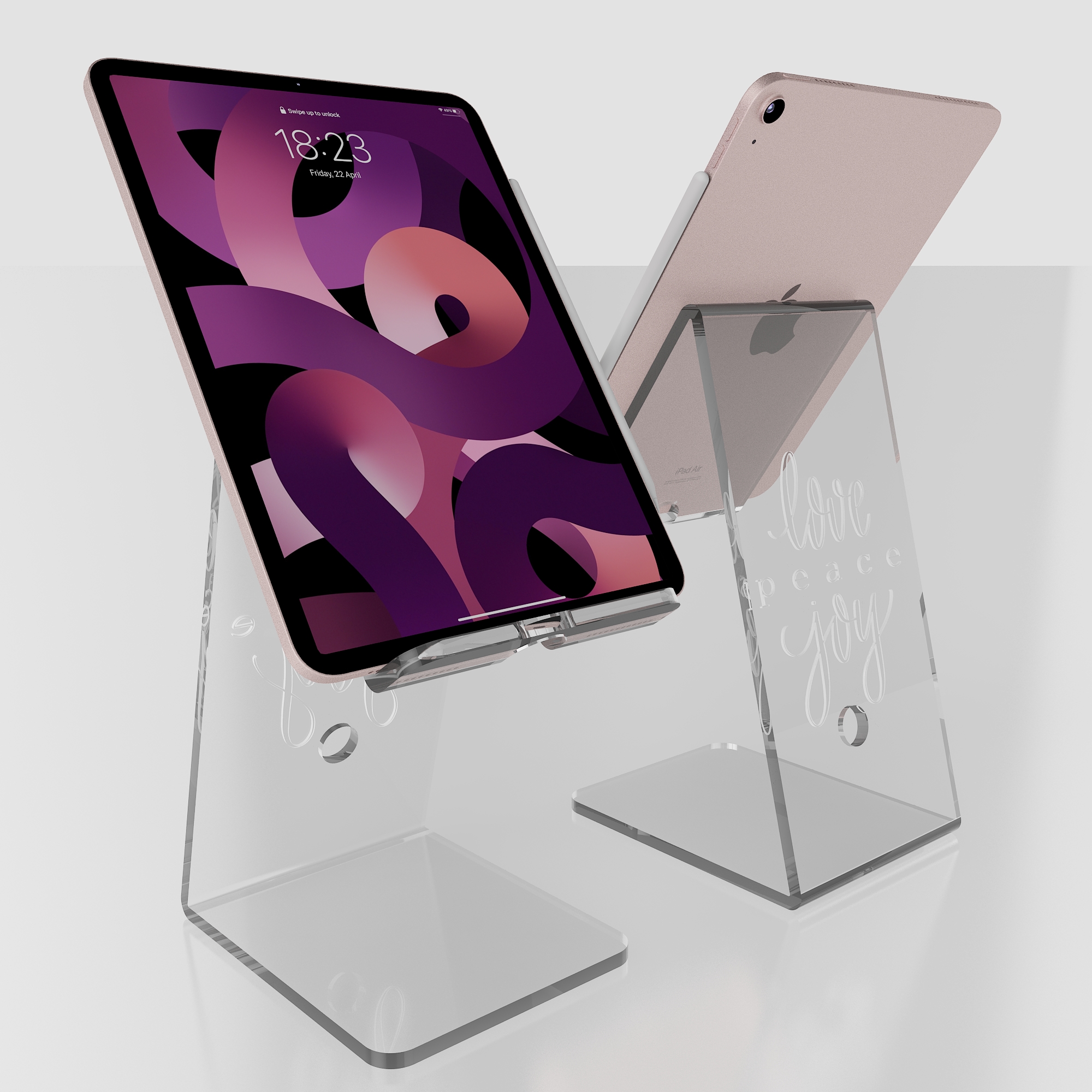 THICK ACRYLIC IPAD STAND HOLDER vray designs