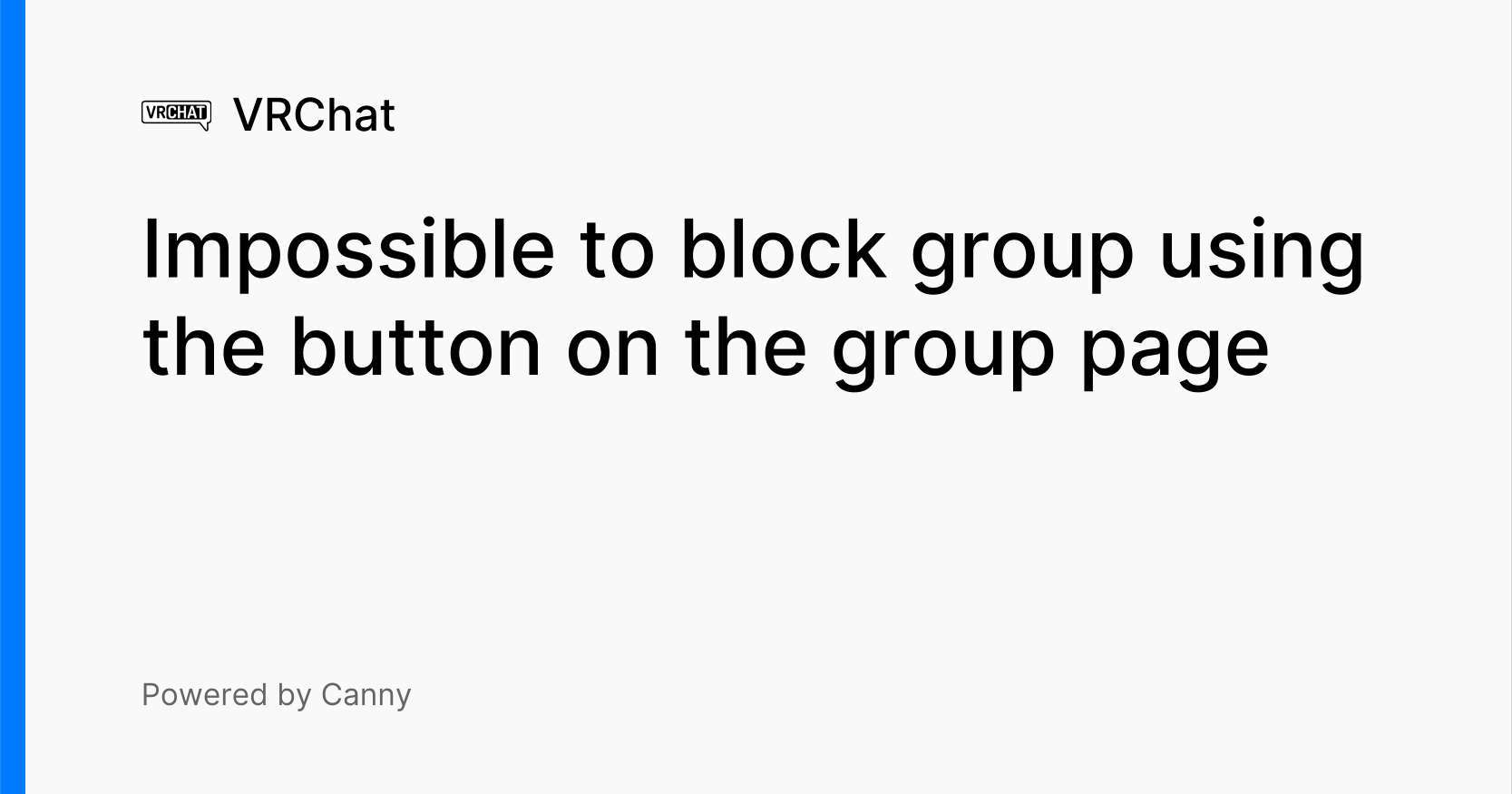 Impossible to block group using the button on the group page Voters