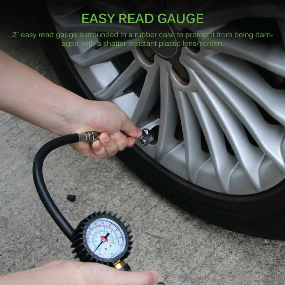 220PSI Car Bike Tire Air Filler Inflator Tire Pressure Gauge Compressor