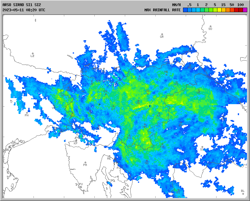 Vremenska napoved za 11.05.2023 ob 1200 Vreme Slovenija