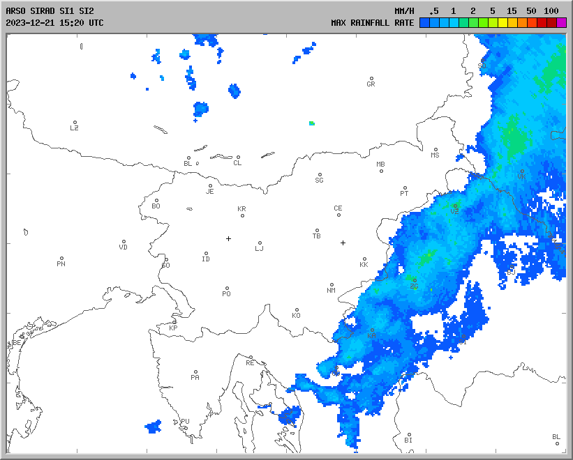 Vremenska napoved za 21.12.2023 ob 1800 Vreme Slovenija