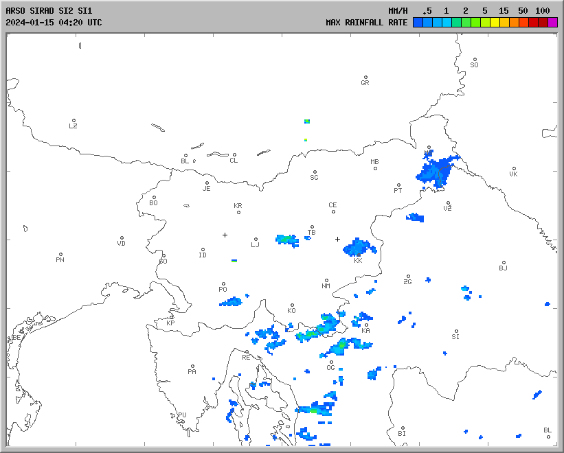 Vremenska napoved za 15.01.2024 ob 0700 Vreme Slovenija