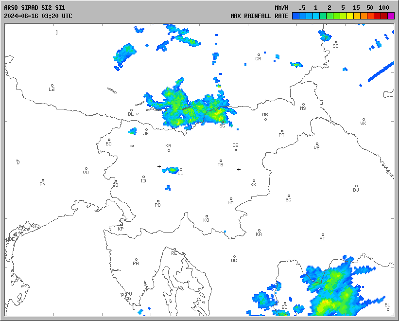 Vremenska napoved za 16.06.2024 ob 1200 Vreme Slovenija