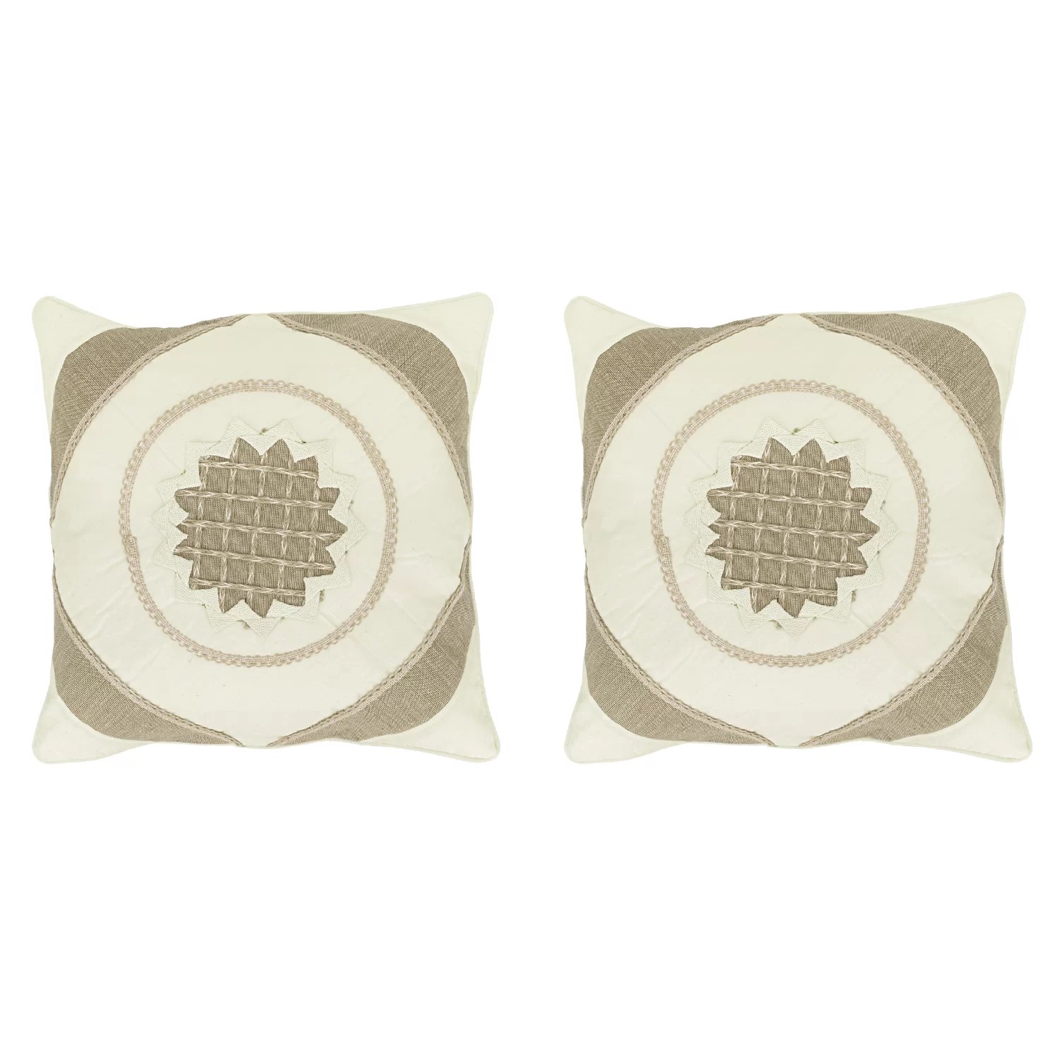 Jute Cushion Covers 16" X 16" ( set of 2) • Vritti Designs