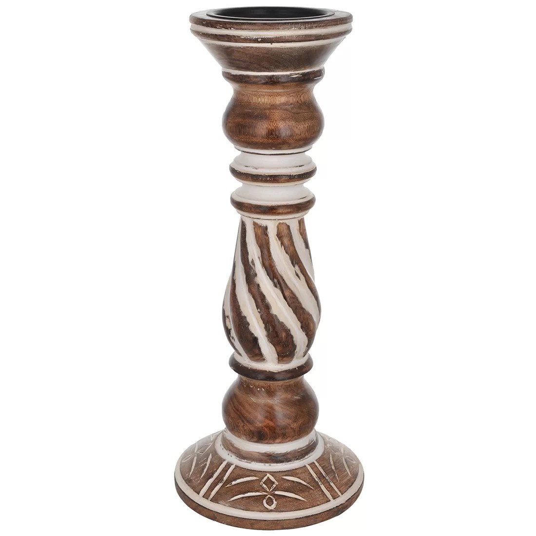 Wooden Candle Holder Made in India • Vritti Designs