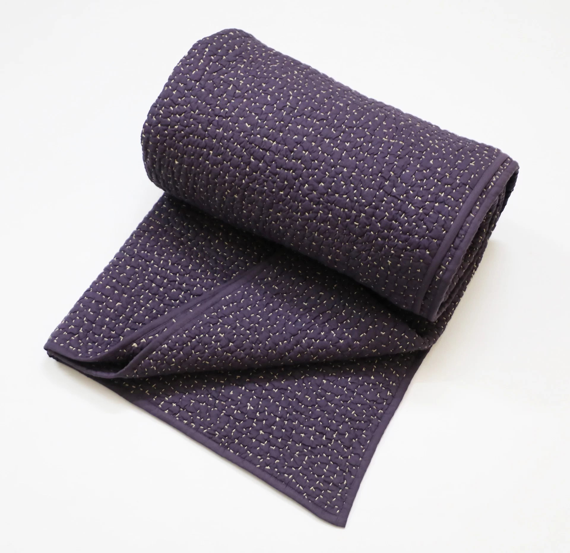 Twin Purple Quilt In Organic Cotton • Vritti Designs