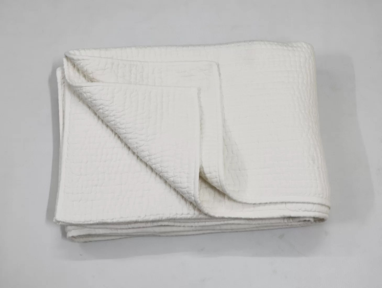 White Organic Cotton Quilt • Vritti Designs