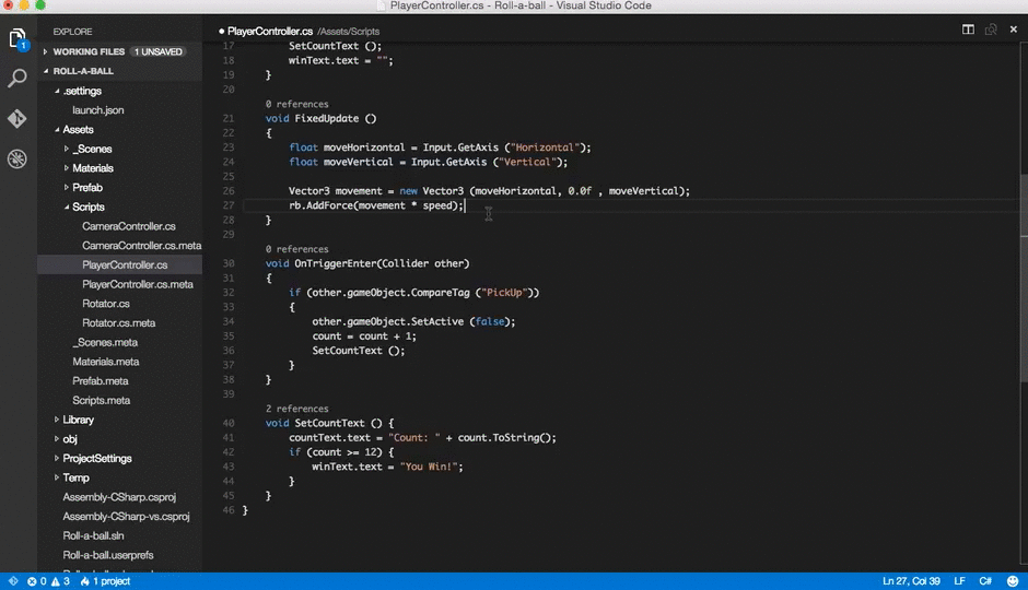 Unity vscodedocs