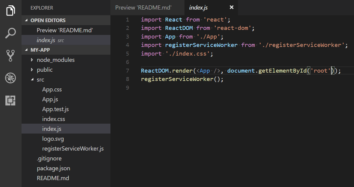Reactjs tutorial vscodedocs1