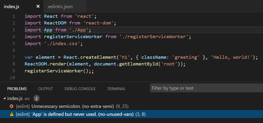 Reactjs tutorial vscodedocs1