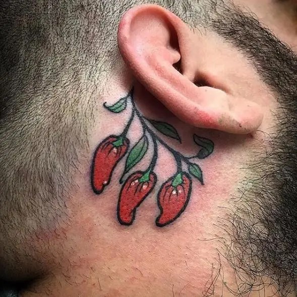Pepper Tattoo: Meaning, 23 Photos And Sketches 590_x_589_jpg