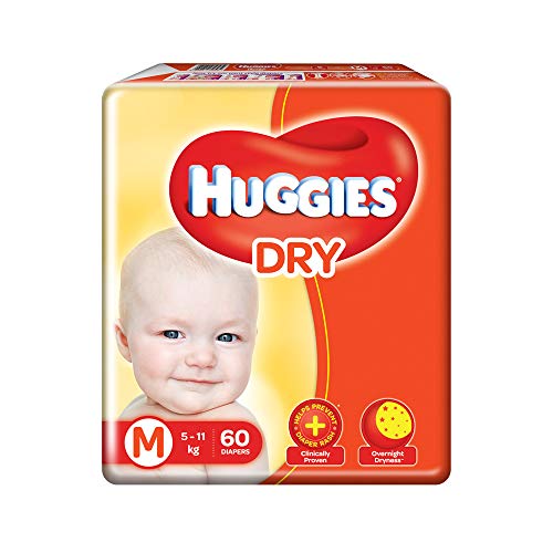 Huggies New Dry Medium Size Diapers (60 Counts) V SHARE U BUY
