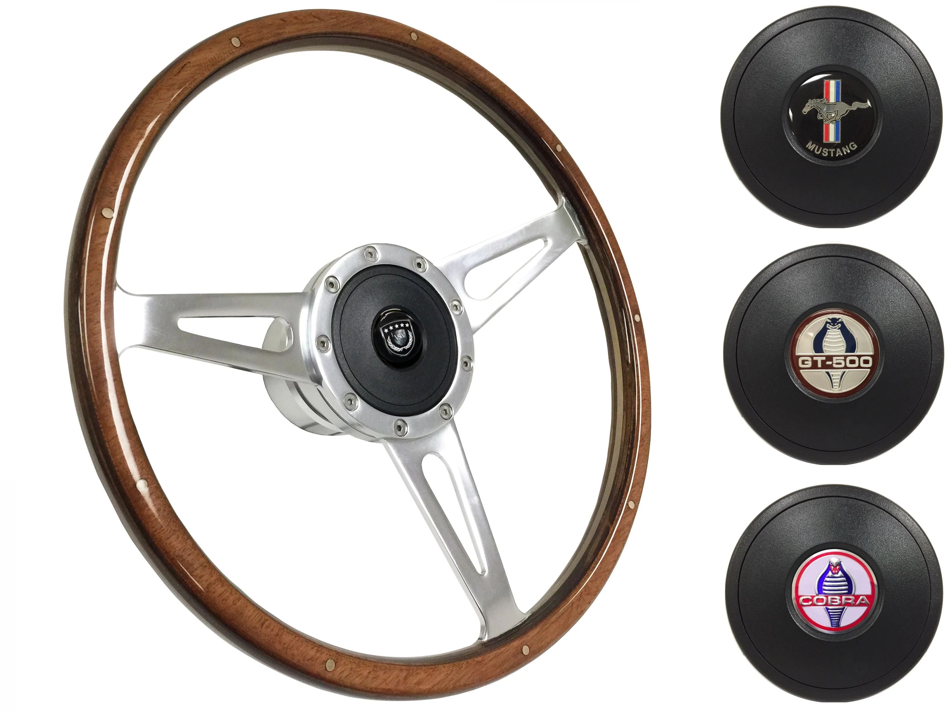 1965-67 Ford Mustang Steering Wheel Kit | Deluxe Walnut Wood – VSW