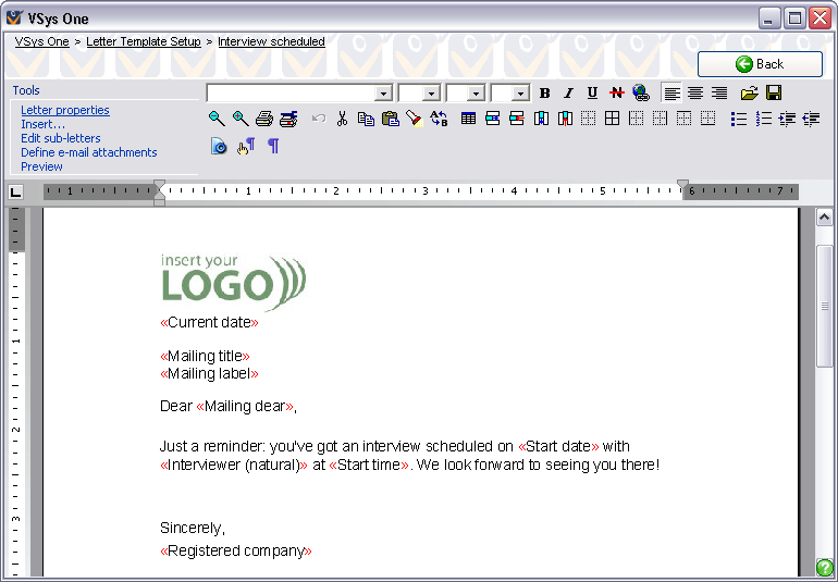 Interview Reminder Letter Templates