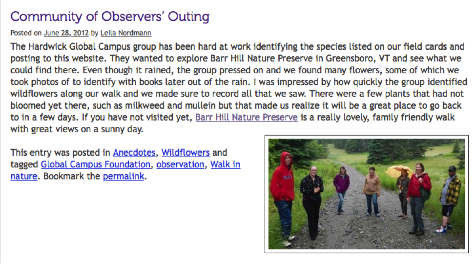 Fairbanks Museum Community of Observers Association of Vermont