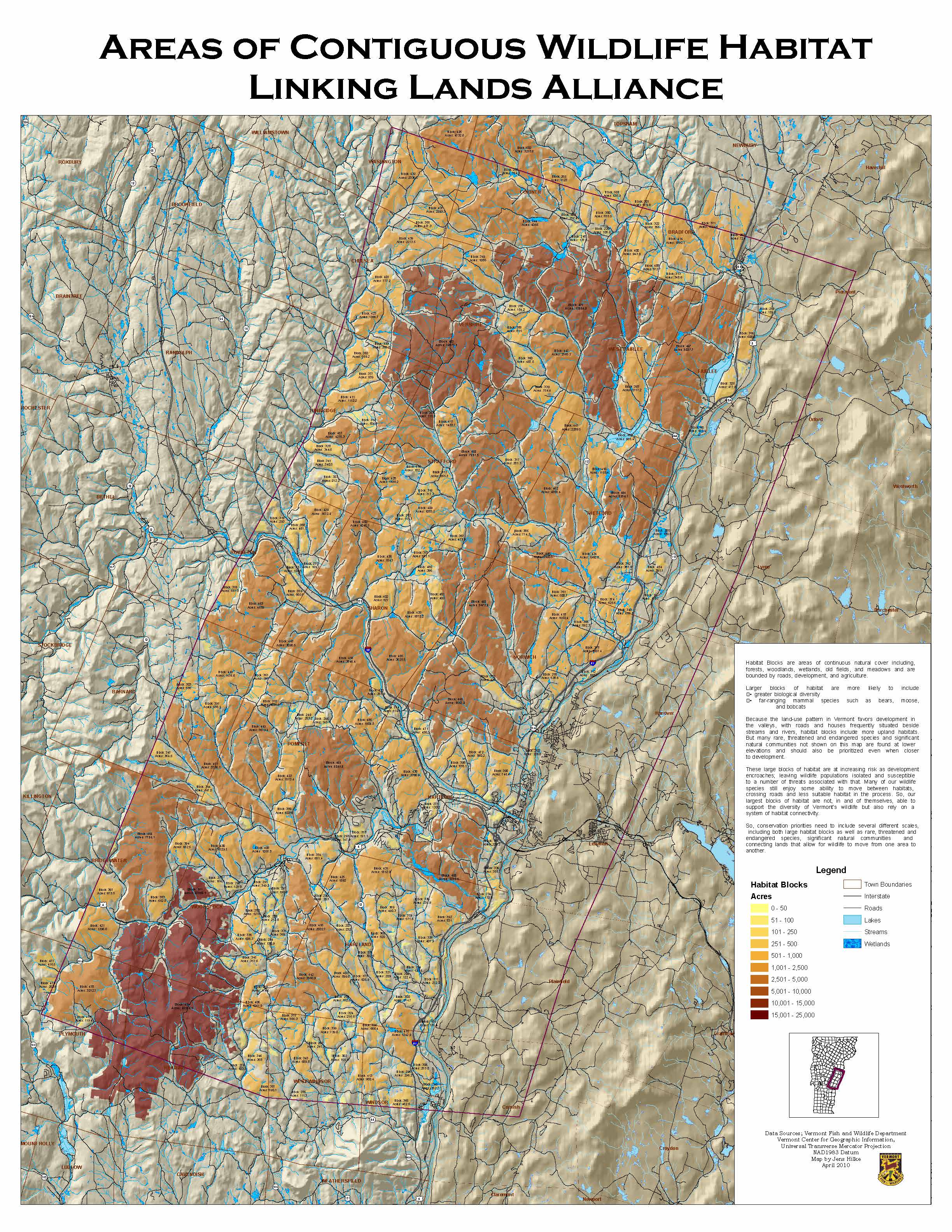 Linking Lands Alliance Science Mapping Association of Vermont