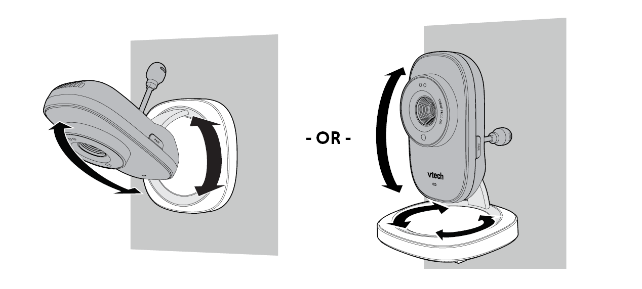 Mount the camera unit on the wall (optional) RM5752 VTech