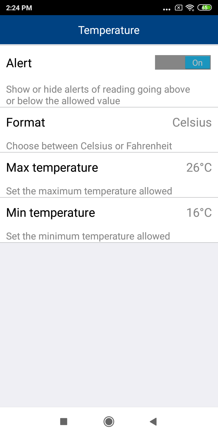 Set temperature range (Android & iOS) RM5752 VTech