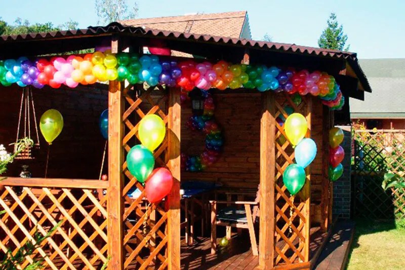как можно украсить беседку на день рождения