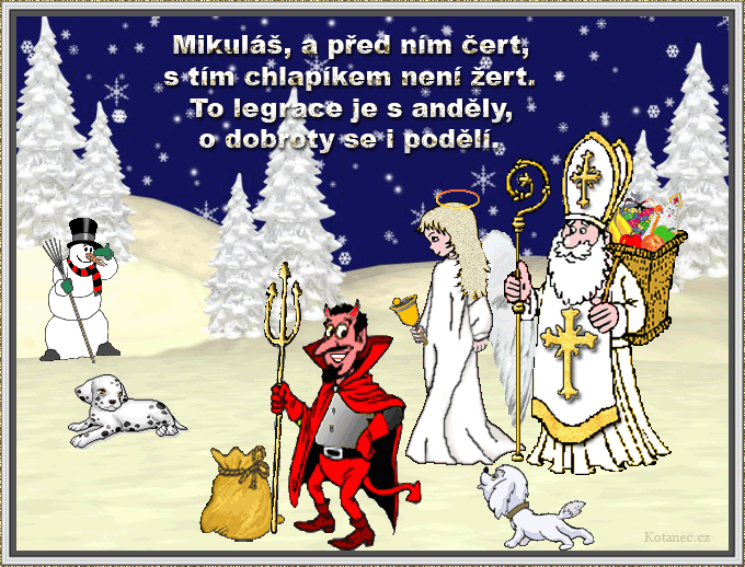 Obrázky Mikuláš Anděl Mikuláš, a před ním... Vtipnice.eu