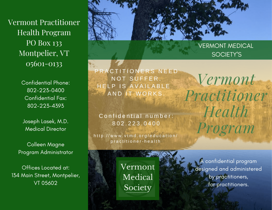 Vermont Practitioner Health Program — Vermont Medical Society