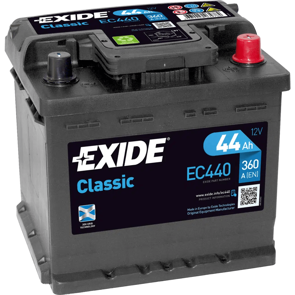 Batería Exide Classic EC440. 44Ah 360A(EN) 12V. Caja L1